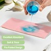 50 Pack Disposable Linen-Feel Dinner Napkins,Built-in Flatware Pocket, Pink,12x17 In,Suitable