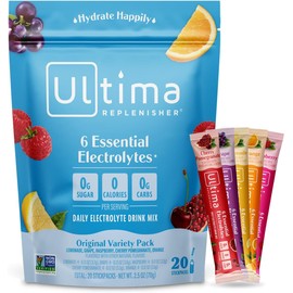 Ultima Replenisher Polvo de Electrolitos Hidratantes (Variedad, Bolsa de 20 Unidades - Paquete de 1)
