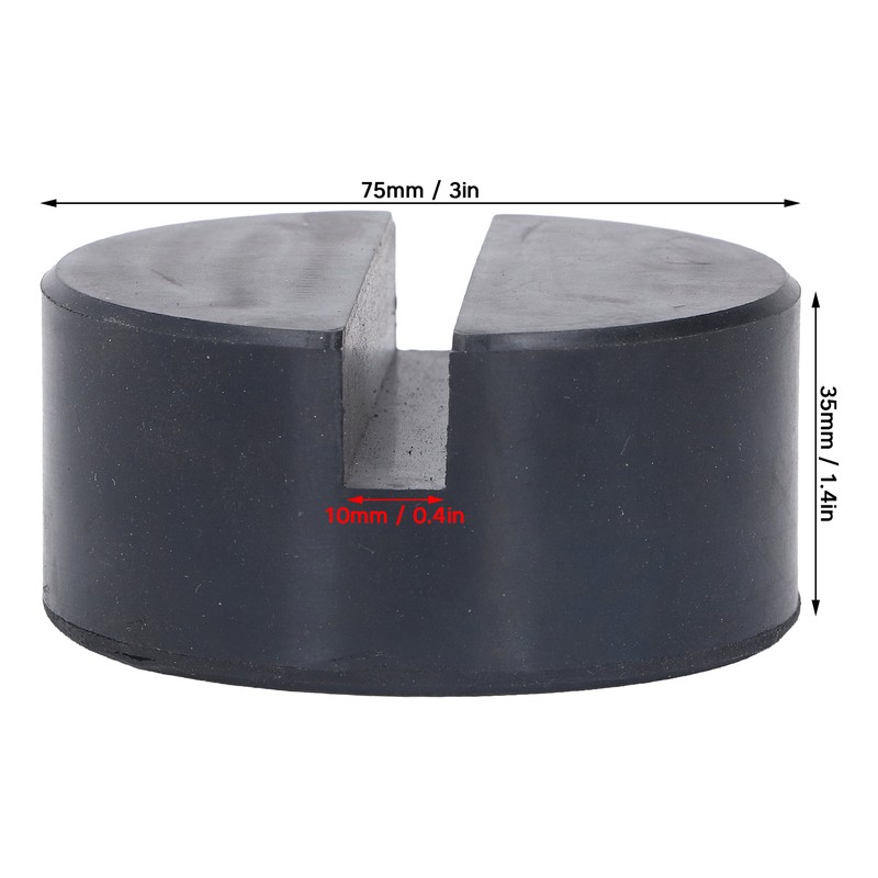 4PCS Rubber Jack Lifting Pad Adapter Floor Round Slotted Frame