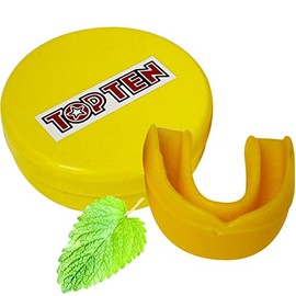 TOP TEN® "MINT" Teeth Guard Yellow for SR JR, with Hygiene Box Box, CE