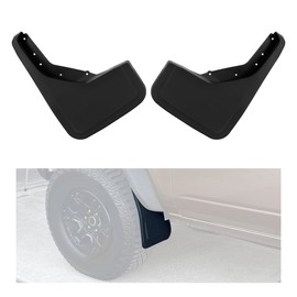 KUAFU Rear Splash Shield Compatible with 2021-2025 Ford Bronco Mud Guard Fender Flares Replacement for M2DZ-16A550-BB Black Plastic 2Pcs