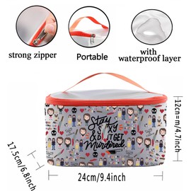 PXTIDY True Crime Makeup Bag Sexy Murdered Cosmetic Organizer Bag My Favorite Murder Zipper Pouch