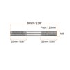 sourcing map 25Pcs M8x60mm 304 Stainless Steel Double End Threaded