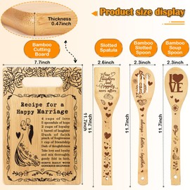 Wedding Gift for Couple 2024, Happy Anniversary Marriage Gift Cutting Board Set, Engagement Gifts, Bridal Shower Gifts for Bride and Groom Engagement, Newlywed Mr and Mrs Gifts, Christmas Gifts