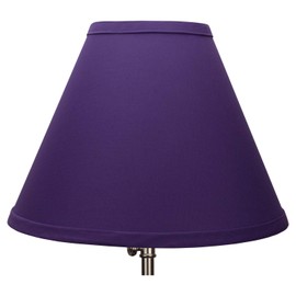 FenchelShades.com Lampshade 5" Top Diameter x 12" Bottom Diameter x 9" Slant Height with Washer (Spider) Attachment for Lamps with a Harp (Purple)