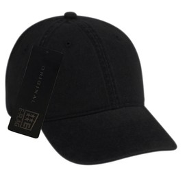 Cotton Twill Pigment-Dyed Sunbuster Ball Cap (Black)