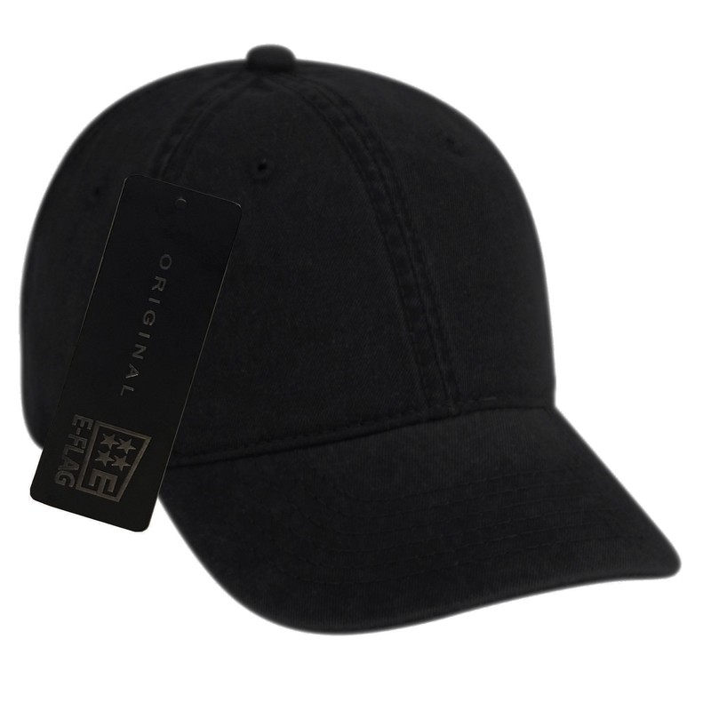 Cotton Twill Pigment-Dyed Sunbuster Ball Cap (Black)
