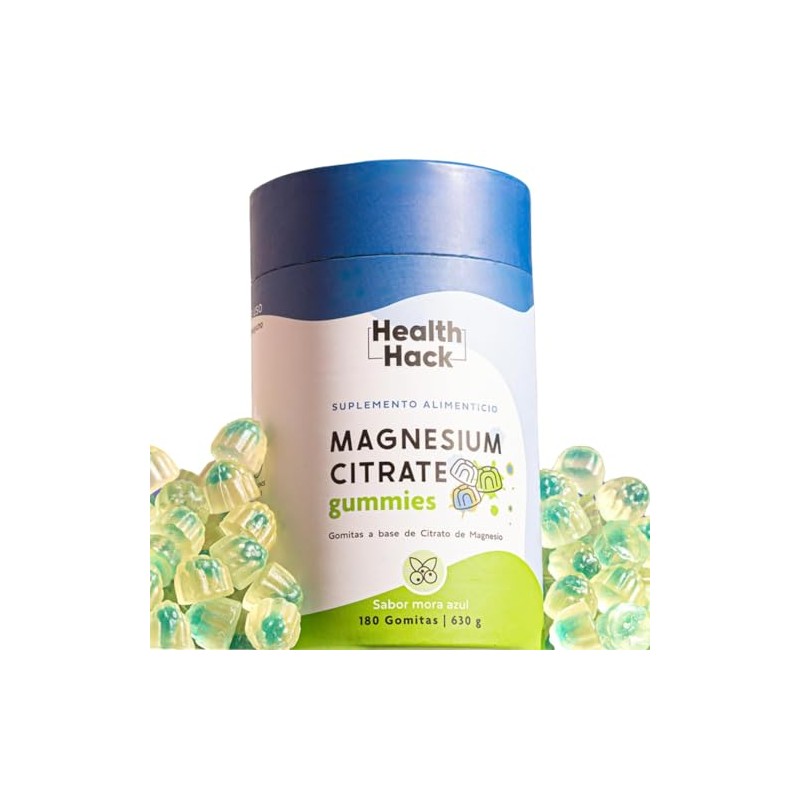 Health Hack Citrato Magnesio Gomitas 400 Elemental Como Por Porción
