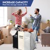 180L Laundry Basket Sorter, Large 3 Section Collapsible Laundry Hamper