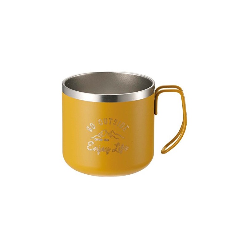 Captain Stag Monte UE-3434 Mug, Cup, Double Stainless Steel, Vacuum