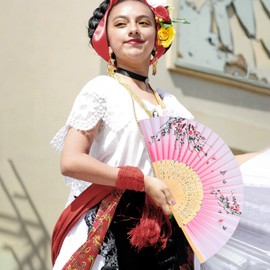 Zonon Zonon 4 Pack Handheld Floral Folding Fans Hand Held Silk Bamboo Fans with Tassel Women Hollowed Hand Foldable Fan with Fabric Sleeve for Dancing Wedding Decoration Gifts(Classic)