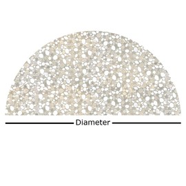 Autotech Park Precut Arched Window Film, Pebble Design, Self Static Adhesive Cling, 64 inch Diameter