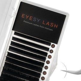 Eyesy Lash Cashmere Classic Eyelash Extensions Premium Individual Lashes - 0.10mm Thickness C Curl 8-16mm Mixed Tray - Super Soft Matte Black Single Eyelash for Professional Salon Use