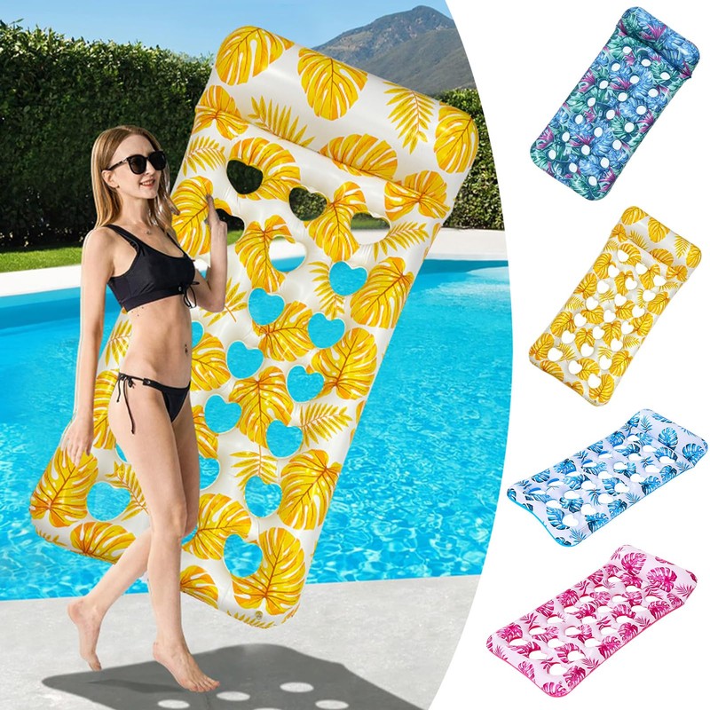 Swim Ring for Adults Water Hammock Floating Mat Pool Float