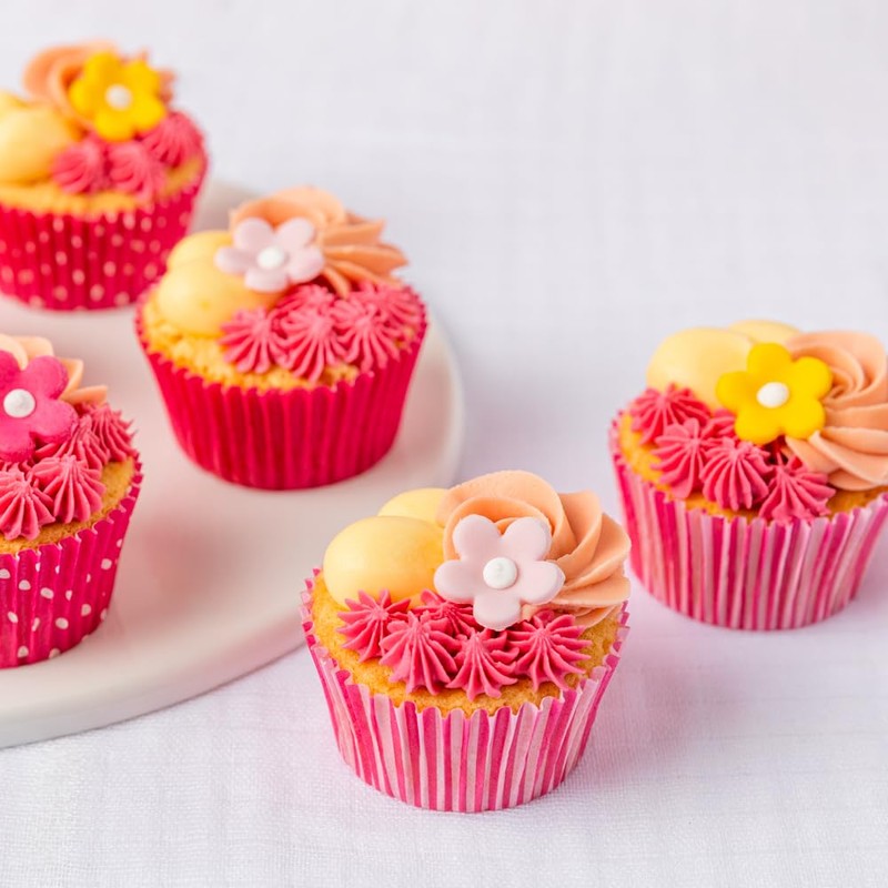 Anniversary House Candy Pink Polka Dot & Gingham Cupcake Cases