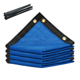 Royal Shade 8' x 18' Blue Custom Size 90% Shade Cloth Dog Kennel Shade Mesh Tarp Sunblock with Grommets for Dog Kennel Cover, Fence Privacy Screen, Greenhouse, Chicken Coop & Pet Playpen