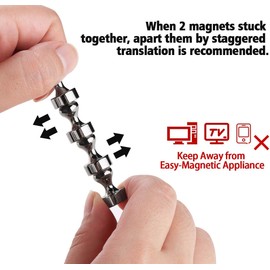 24 Pack Magnetic Push Pins, Refrigerator Magnets, Brushed Nickel Push Pin Magnets, Perfect for Whiteboards, Refrigerator, Map, Lockers, Home, School & Office Use