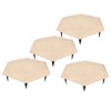 4pcs Hexagon 17inch Outdoor Stepping Stones with Ground Stakes,Home or