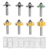 8Pcs Router Bit Groove Cutter Bit Set T Shape Wood
