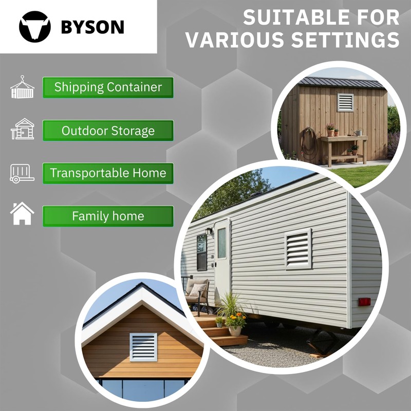 Byson 20" x 20" Aluminum Gable Vent - MaxShield Series
