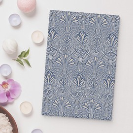 Fuasei Vintage Floral Kitchen Towels, Retro Blue and Gold Italian Print Decorative Hand Towels for Bathroom, Neutral Floral Dish Towels, Neutral Kitchen Bathroom Decor, 16x24 Inch