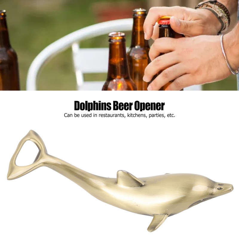 Dolphins Bottle Opener Effort Saving Cute Appearance Metal Beer Opener