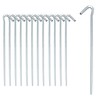 ToCi 12 x Tent Pegs, Galvanised Steel, 25 cm Long,