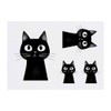 4 x 'Close Cat' Temporary Tattoos - Water Resistant, Skin-Safe,