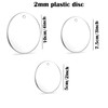 Minlon 20 pieces acrylic transparent circle set, clear acrylic plates,