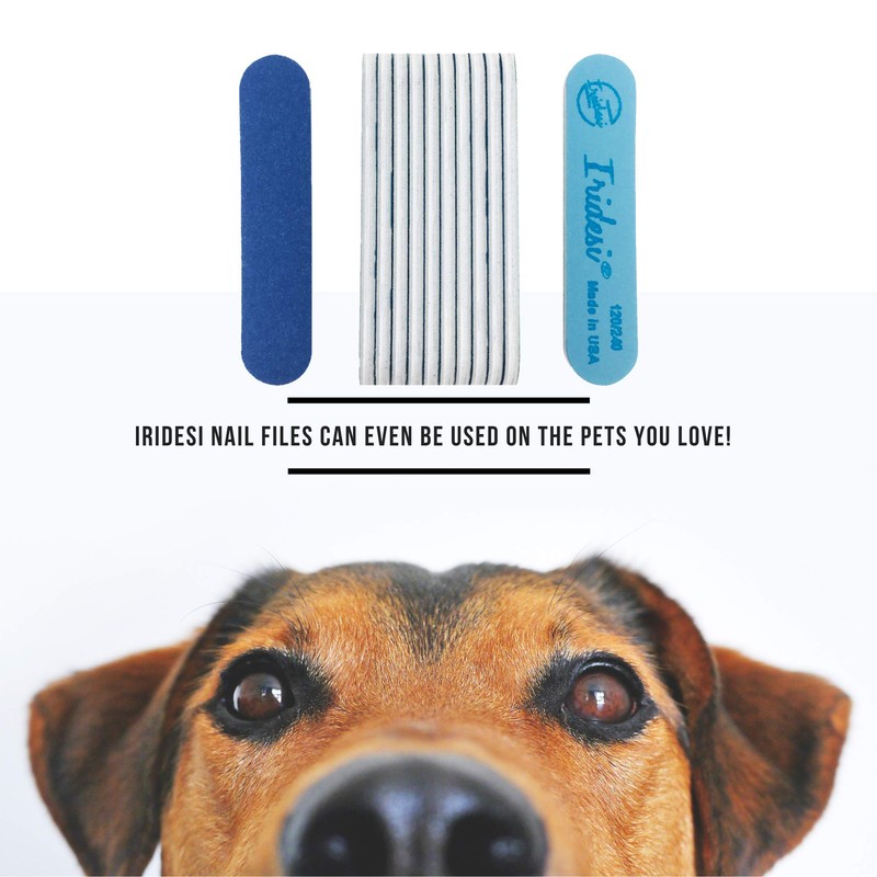 Iridesi Professional Mini Blue Finger Nail Files 120/240 Washable Emery