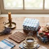 Set of 10 Fabric Drink Coasters, Handcrafted Cotton Woven Coasters