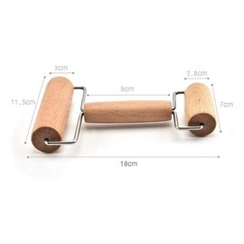 UUYYEO Wood Double Rolling Pin Pastry Pizza Roller Dough Roller for Baking Cooking