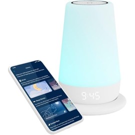 Máquina De Sonido Para Bebés Hatch Rest Plus Luz Nocturna 2da Generación Reacondicionado (Azul con Base)