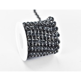 KAOYOO 5 Yards 6MM Crystal Rhinestone Close Chain Trim for Sewing Crafts,DIY Decoration