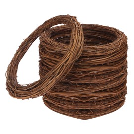 KUKLIPJIM 9 Pcs 10 Inch Natural Grapevine Wreath Set, Hand-Woven Vine Branch Wreaths for DIY Crafts, Christmas Decorations, Home & Event Styling