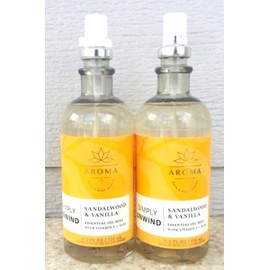2 Pack Simply Unwind Sandalwood & Vanilla Aromatherapy Essential Oil Mist Spray Bath Body 5.3 oz