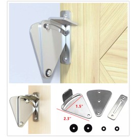 CCJH Stainless Steel Latch Sliding Door Lock for Sliding Barn Wood Door Privacy Gate