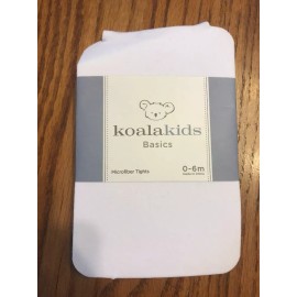 KoalaKids Girls Basic Microfiber Tights 0-6 White Ships N 24h