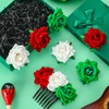 Yuxung 7 Pieces Mexican Independence Day Rose Flower Hair Clip