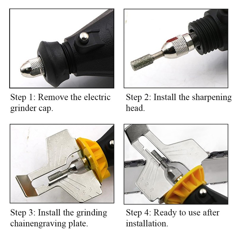 Chainsaw Sharpener Attachment Kit, Chain Saw Sharpener Angle Guide with