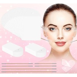 Mxxipp 60Pcs Face Lift Tape,Face Tape Lifting Invisible Waterproof,Face Tape with 8 Lifting Ropes for Face Invisible,Facial Wrinkles Saggy Skin,Instant Face Lift and Shape V-Face