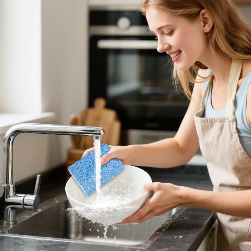 Extra Large Dish Sponges Kitchen for Cleaning, Natural Cellulose Sponges