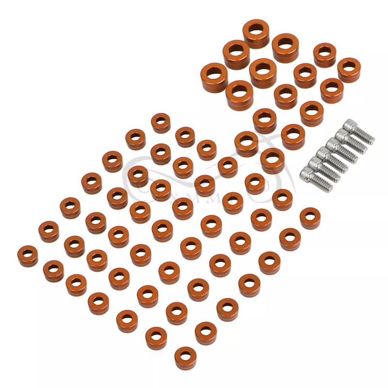 Unbranded Orange Engine Bolt Topper Caps Cover For Harley Touring