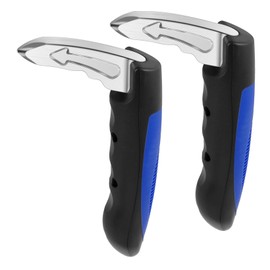 2Pcs 3 in 1 Multifunction Portable Vehicle Support Handle,Car Door Assist Handle,Seat-Belt Cutter and Window Breaker,Car Door Handle Assist for Elderly and Car Emergency Tool (Blue)