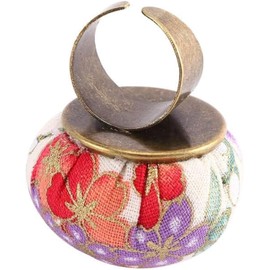 Random Color in Cushions Ring Adjustable Pin Cushion Finger Pincushion Pumpkin Pin Cushions Pin Cushion for Manual Sewing Pins and Pincushions