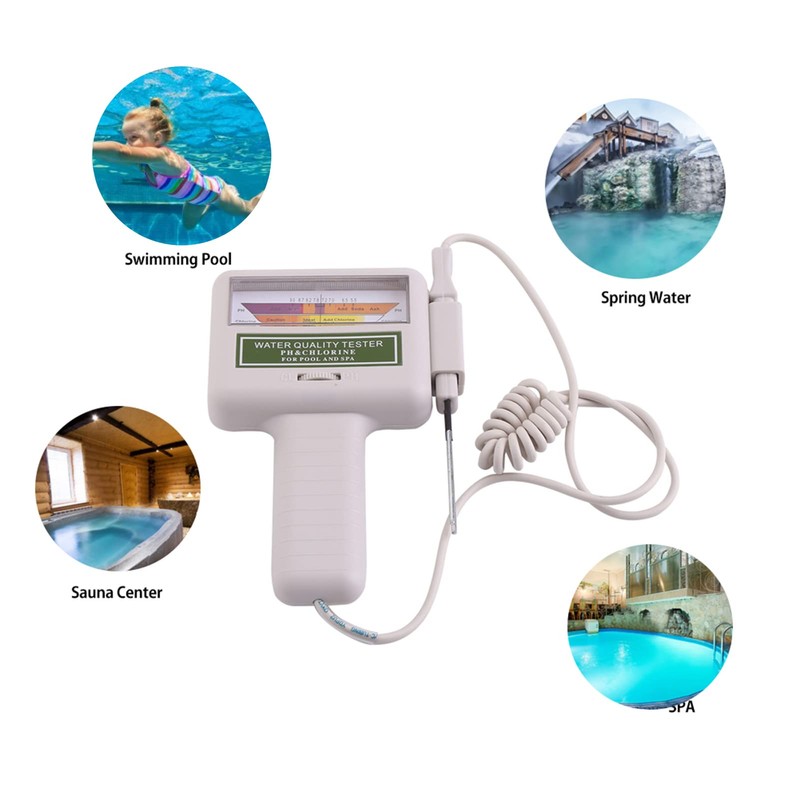 HEEPDD PH Tester Swimming Pool Checker Kit Water Quality Monitor