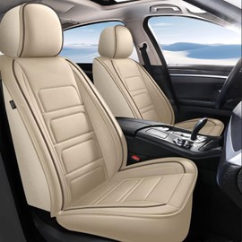 TTX LIGHTING Car Seat Covers Exact Fit for Nissan Juke 2011-2017| Durable Waterproof Leatherette, Airbag Safe & Easy Clean Interior Protection (Beige, 5-Seater)