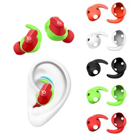 5 Pairs Compatible with Beats Studio Buds Ear Hooks Tips Holder, Anti-Slip Non-Slip Sport Outdoor Replacement Soft Silicone Eartips Wing Gel for Beat Studio Buds - Multicolor
