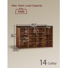 DINZI LVJ Shoe Storage Bench with Cushion, 14-Cubby Shoe Rack,