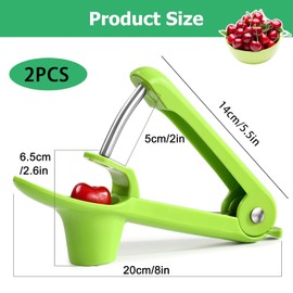 2 pieces cherry stone remover, cherry pitter stainless steel, cherry corer, cherry pitter, cherry pitter, cherry corer, for quick removal of fruit stones
